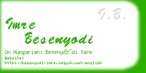 imre besenyodi business card